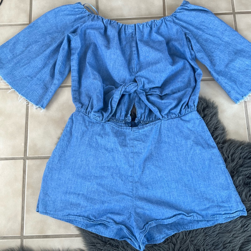 Faux denim Zara romper